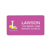 Dr. Seuss's ABC：手紙L – 白 |名前の追加 ラベル (正面)