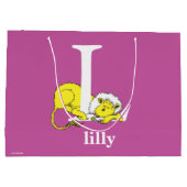 Dr. Seuss's ABC：手紙L – 白 |名前の追加 ラージペーパーバッグ (裏面)