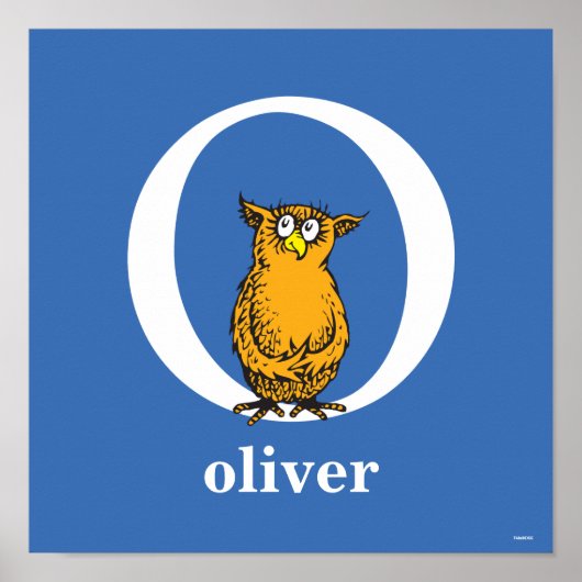 Dr. Seuss's ABC：手紙O – 白 |名前の追加 ポスター (正面)