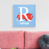 Dr. Seuss's ABC：手紙R – 白 |名前の追加 キャンバスプリント (インサイチュ (リビング))