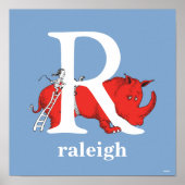 Dr. Seuss's ABC:手紙R – 白 |名前の追加 ポスター (正面)