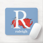 Dr. Seuss's ABC:手紙R – 白 |名前の追加 マウスパッド (マウス)