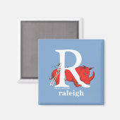 Dr. Seuss's ABC:手紙R – 白 |名前の追加 マグネット (正面/裏面)