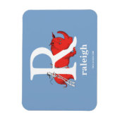 Dr. Seuss's ABC：手紙R – 白 |名前の追加 マグネット (縦)