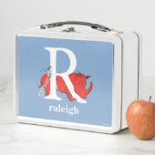 Dr. Seuss's ABC：手紙R – 白 |名前の追加 メタルランチボックス (インサイチュ)