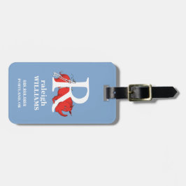 Dr. Seuss's ABC：手紙R – 白 |名前の追加 ラゲッジタグ