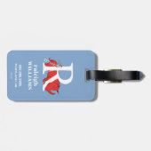 Dr. Seuss's ABC:手紙R – 白 |名前の追加 ラゲッジタグ (裏面横)