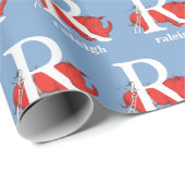 Dr. Seuss's ABC：手紙R – 白 |名前の追加 ラッピングペーパー (ロールコーナー)