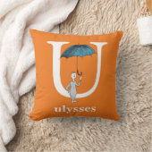 Dr. Seuss's ABC:手紙U – ホワイト |名前の追加 クッション (ブランケット)