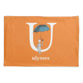 Dr. Seuss's ABC:手紙U – ホワイト |名前の追加 枕カバー (裏面)