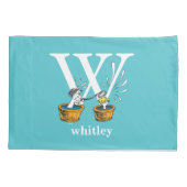 Dr. Seuss's ABC:手紙W – 白 |名前の追加 枕カバー (裏面)