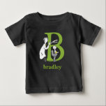 Dr. Seuss's ABC: Letter B - Green | Add Your Name ベビーTシャツ<br><div class="desc">This Dr. Seuss ABC: Letter B design is the perfect gift for a baby shower or your child's first or second birthday.  Personalize this design by adding your child's name or by changing the background color on the product.</div>