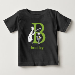 Dr. Seuss's ABC: Letter B - Green Add Your Name ベビーTシャツ