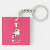 Dr. Seuss's ABC: Letter J – ホワイト |名前の追加 キーホルダー (裏面)