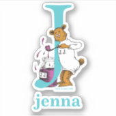 Dr. Seuss's ABC: Letter J – ホワイト |名前の追加 シール (正面)