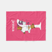 Dr. Seuss's ABC: Letter J – ホワイト |名前の追加 フリースブランケット (正面(横))