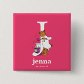 Dr. Seuss's ABC: Letter J – ホワイト |名前の追加 缶バッジ (正面)