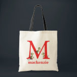 Dr. Seuss's ABC: Letter M - Red | Add Your Name トートバッグ<br><div class="desc">This Dr. Seuss ABC: Letter M design is the perfect gift for a baby shower or your child's first or second birthday.  Personalize this design by adding your child's name or by changing the background color on the product.</div>