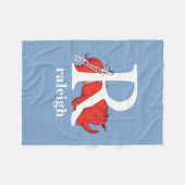 Dr. Seuss's ABC: Letter R - White | Add Your Name フリースブランケット (正面(横))