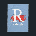 Dr. Seuss's ABC: Letter R - White | Add Your Name フリースブランケット<br><div class="desc">This Dr. Seuss ABC: Letter R design is the perfect gift for a baby shower or your child's first or second birthday.  Personalize this design by adding your child's name or by changing the background color on the product.</div>