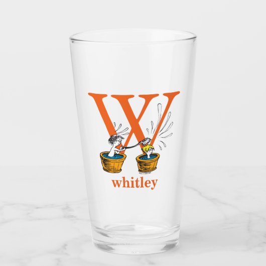 Dr. Seuss's ABC: Letter W - Orange |名前の追加 タンブラーグラス (正面)