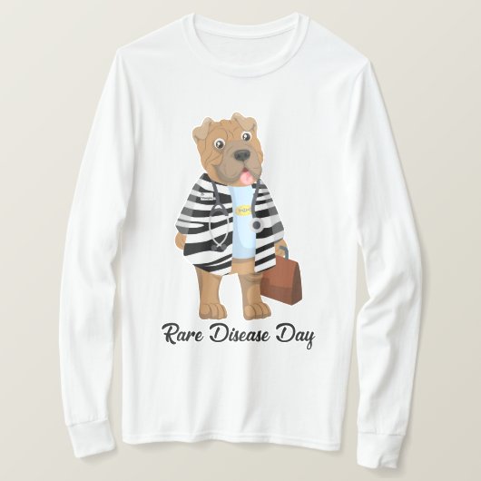 Dr. Sharpie Zebra Coat希少疾患長袖T Tシャツ (デザイン正面)