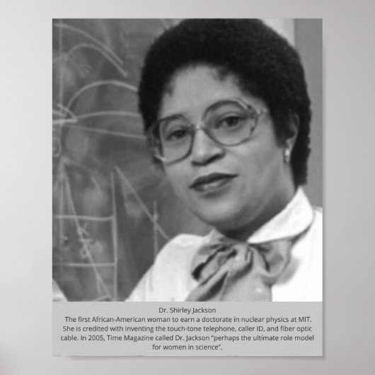 Dr. Shirley Jackson – アフリカ系アメリカ人の発明家 ポスター (正面)
