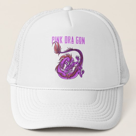 Dra Gon - Pink Dragon Comic style キャップ (正面)