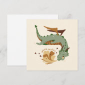 Drache in grün und beige (正面/裏面)