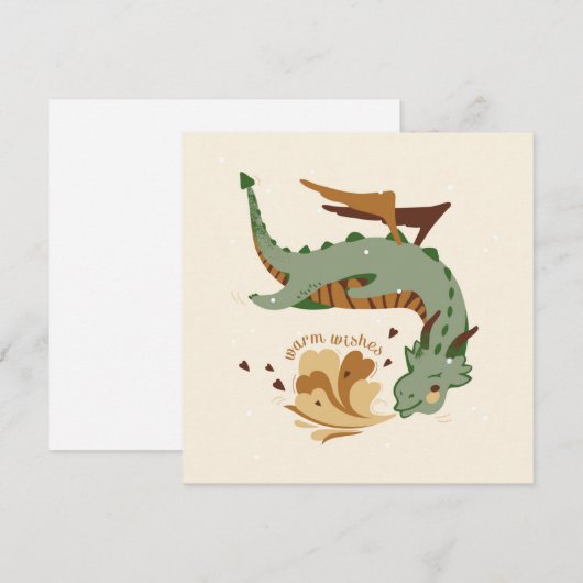 Drache in grün und beige (正面/裏面)