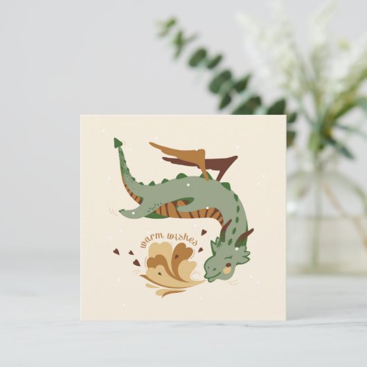 Drache in grün und beige (スタンド正面)