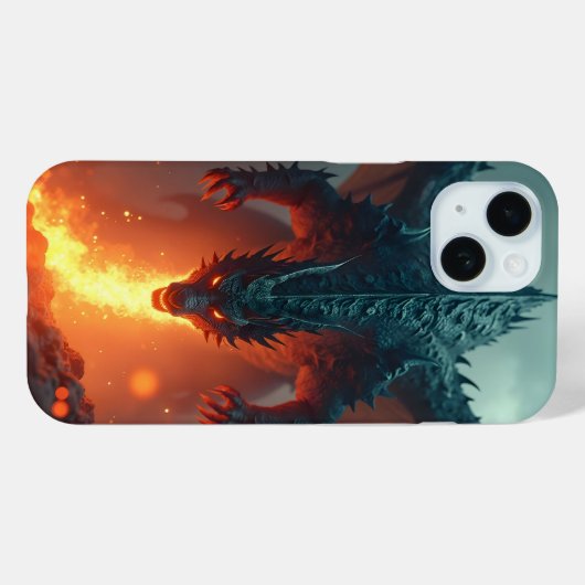 Drache mit Feuer Case-Mate iPhoneケース (裏面 (横))