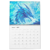 Drachen Kalender, Dragon Calendar, (28cm x 22cm) カレンダー (1月 2027)