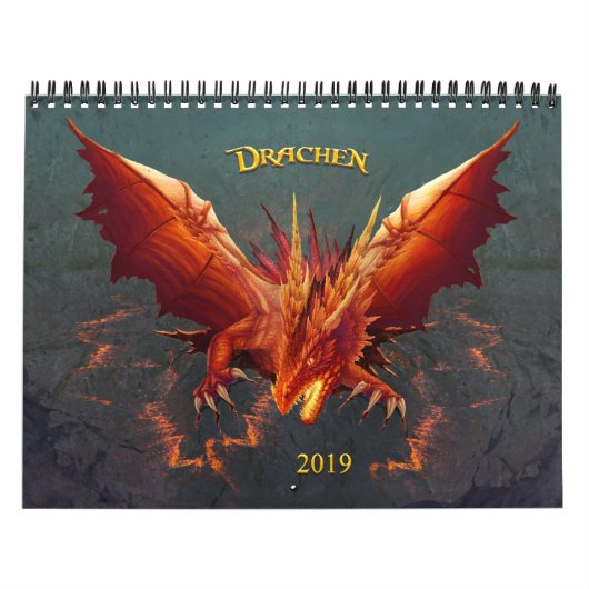 Drachen Kalender, Dragon Calendar, (28cm x 22cm) カレンダー (カバー)