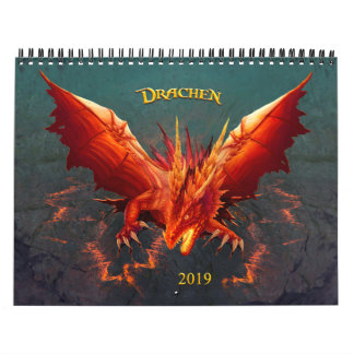 Drachen Kalender, Dragon Calendar, (28cm x 22cm) カレンダー