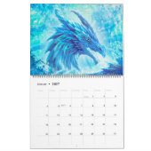 Drachen Kalender, Dragon Calendar, (36cm x 28cm) カレンダー (1月 2027)
