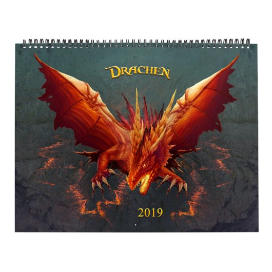 Drachen Kalender, Dragon Calendar,  (36cm x 28cm) カレンダー (カバー)