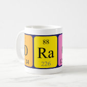 Dracoの定期テーブル名mag コーヒーマグカップ (正面左)