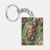 Drac's Finery – ゴシックドラゴンフローラ枕 キーホルダー (正面左)