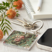 Drac's Finery – ゴシックドラゴンフローラ枕 キーホルダー (正面右)