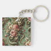 Drac's Finery – ゴシックドラゴンフローラ枕 キーホルダー (裏面)