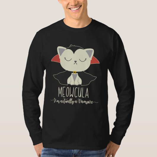 Dracula Cat Halloween Vampire Cat Meowcula 2020 Ki Tシャツ (正面)