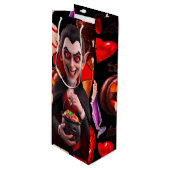 Dracula Loves Candy Spooky Halloween ワインギフトバッグ (正面アングル)