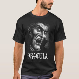 Dracula Portrait Black and White Tシャツ