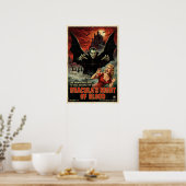 Dracula Poster Gothic Vampire Horror Spooky Art ポスター (キッチン)