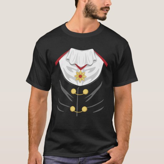 Dracula Tuxedo Lazy Halloween Costumes for Vampire Tシャツ (正面)