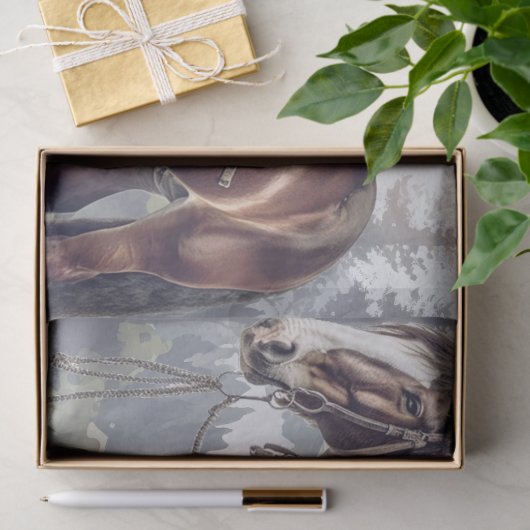 Draft Horses Decoupage 薄葉紙 (ギフト)