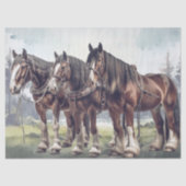Draft Horses Decoupage 薄葉紙 (正面)