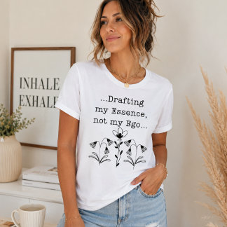 Drafting My Essence Not My Ego Spiritual Botanical プラスサイズTシャツ