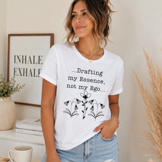 Drafting My Essence Not My Ego Spiritual Botanical プラスサイズTシャツ